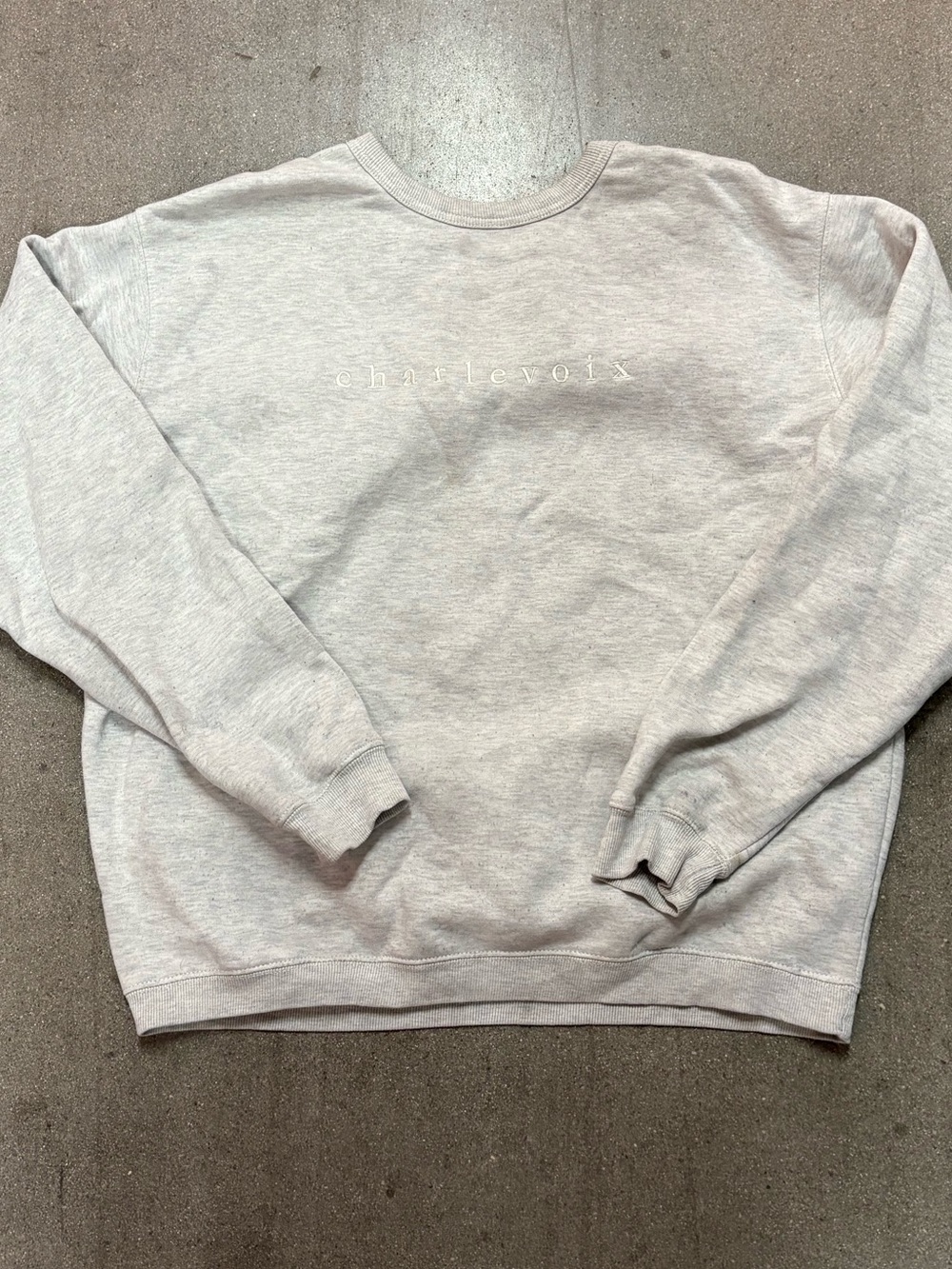 Charlevoix Light Gray Crewneck Sweatshirt